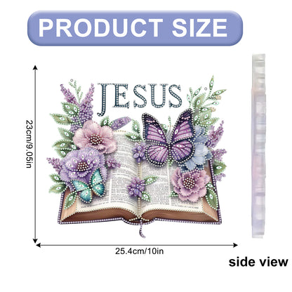 Butterfly 2D Flat DIY Acrylic Diamond Painting Pendant Kits for Home Wall Decor