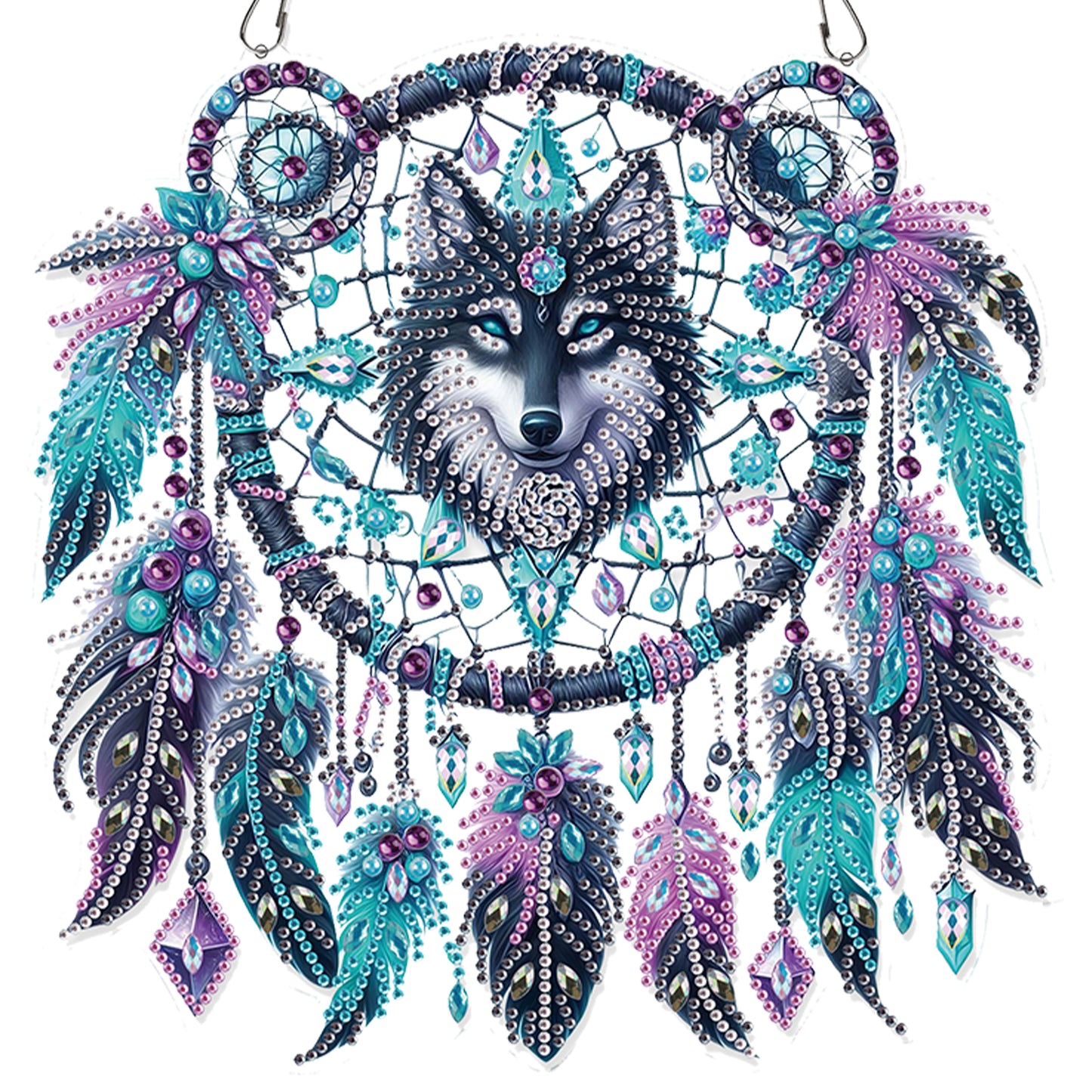 Dreamcatcher 2D Flat DIY Acrylic Diamond Painting Pendant Kits Home Wall Decor