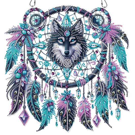 Dreamcatcher 2D Flat DIY Acrylic Diamond Painting Pendant Kits Home Wall Decor