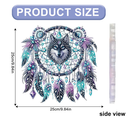 Dreamcatcher 2D Flat DIY Acrylic Diamond Painting Pendant Kits Home Wall Decor