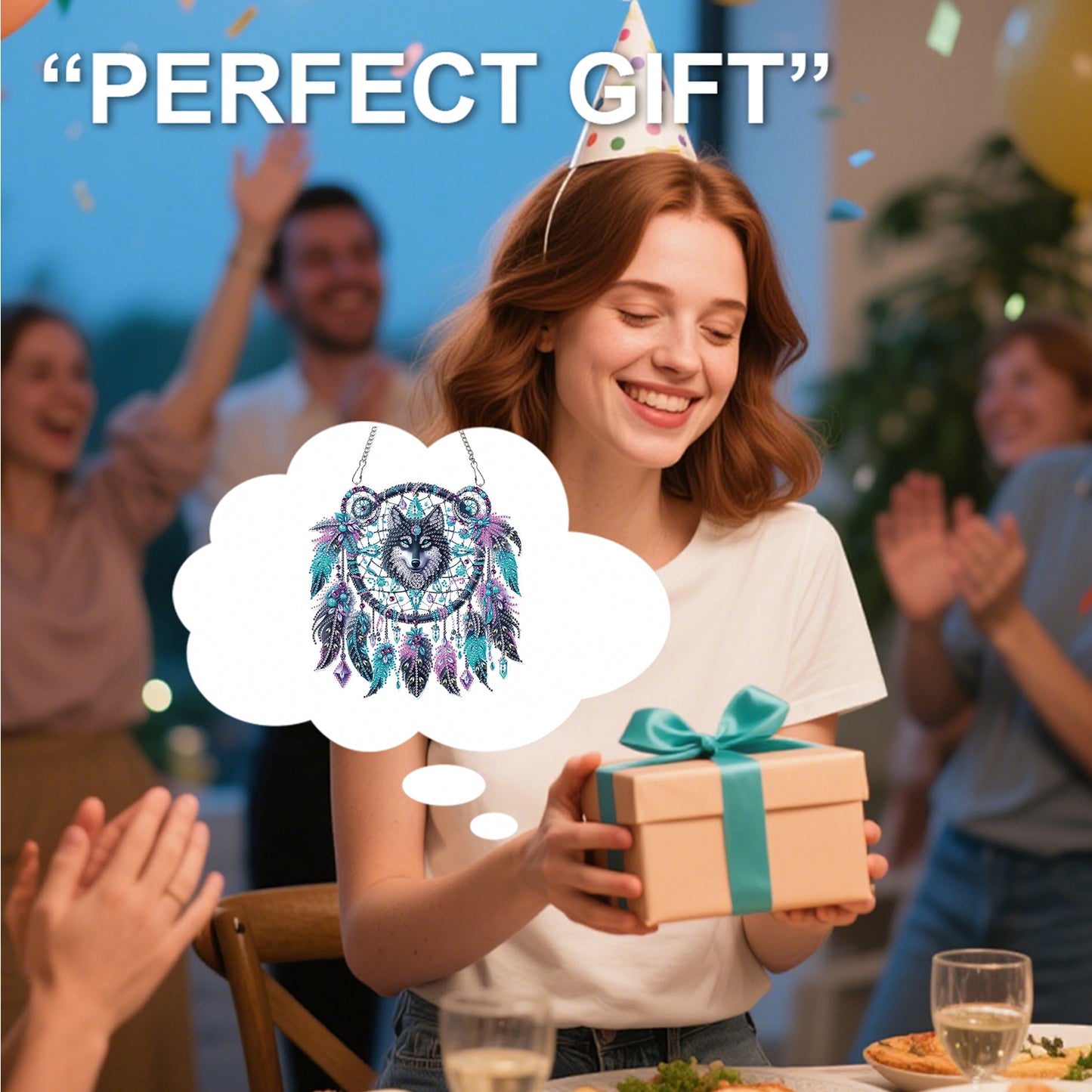 Dreamcatcher 2D Flat DIY Acrylic Diamond Painting Pendant Kits Home Wall Decor