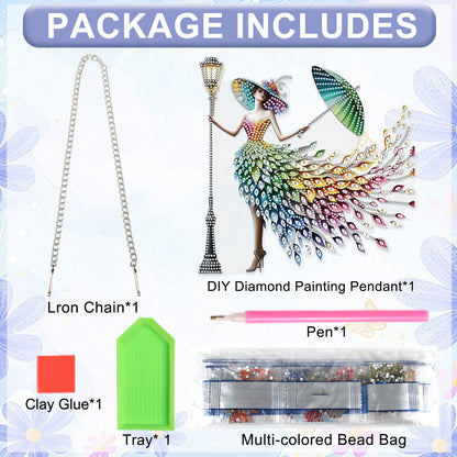 Streetlight 2D Flat DIY Acrylic Diamond Painting Pendant Kits Home Wall Decor