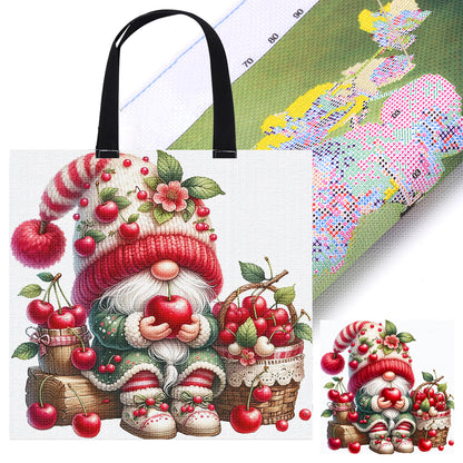 Cherry Goblin Canvas Tote Bag Embroidery Kit 11CT Print 40*40cm for Beginner