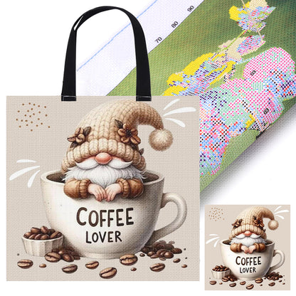 Coffee Goblin Canvas Tote Bag Embroidery Kit 11CT Print 40*40cm for Beginner