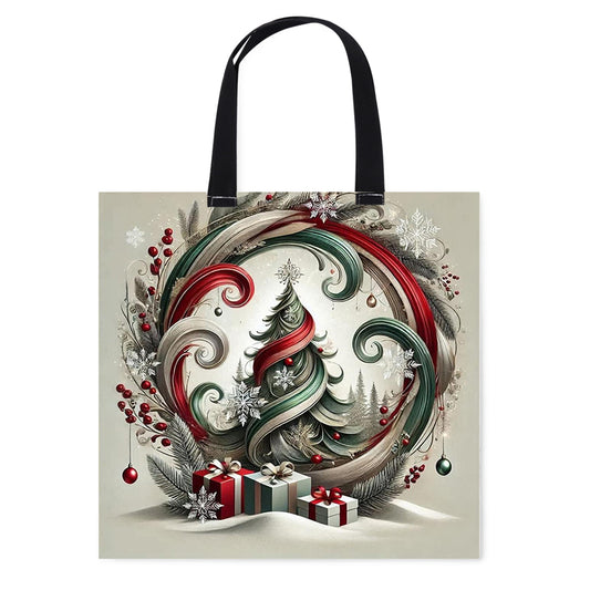 Christmas Tree Canvas Tote Bag Cross Stitch Set for Beginners Adult 11CT 40x40cm