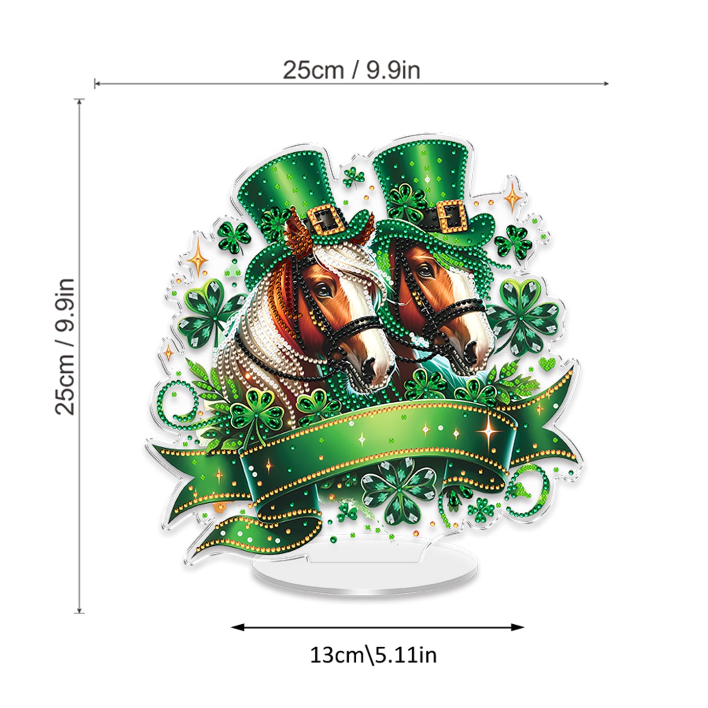 Horse DIY 2D Flat Acrylic Diamond Painting Art Tabletop Ornaments Kit Home Decor