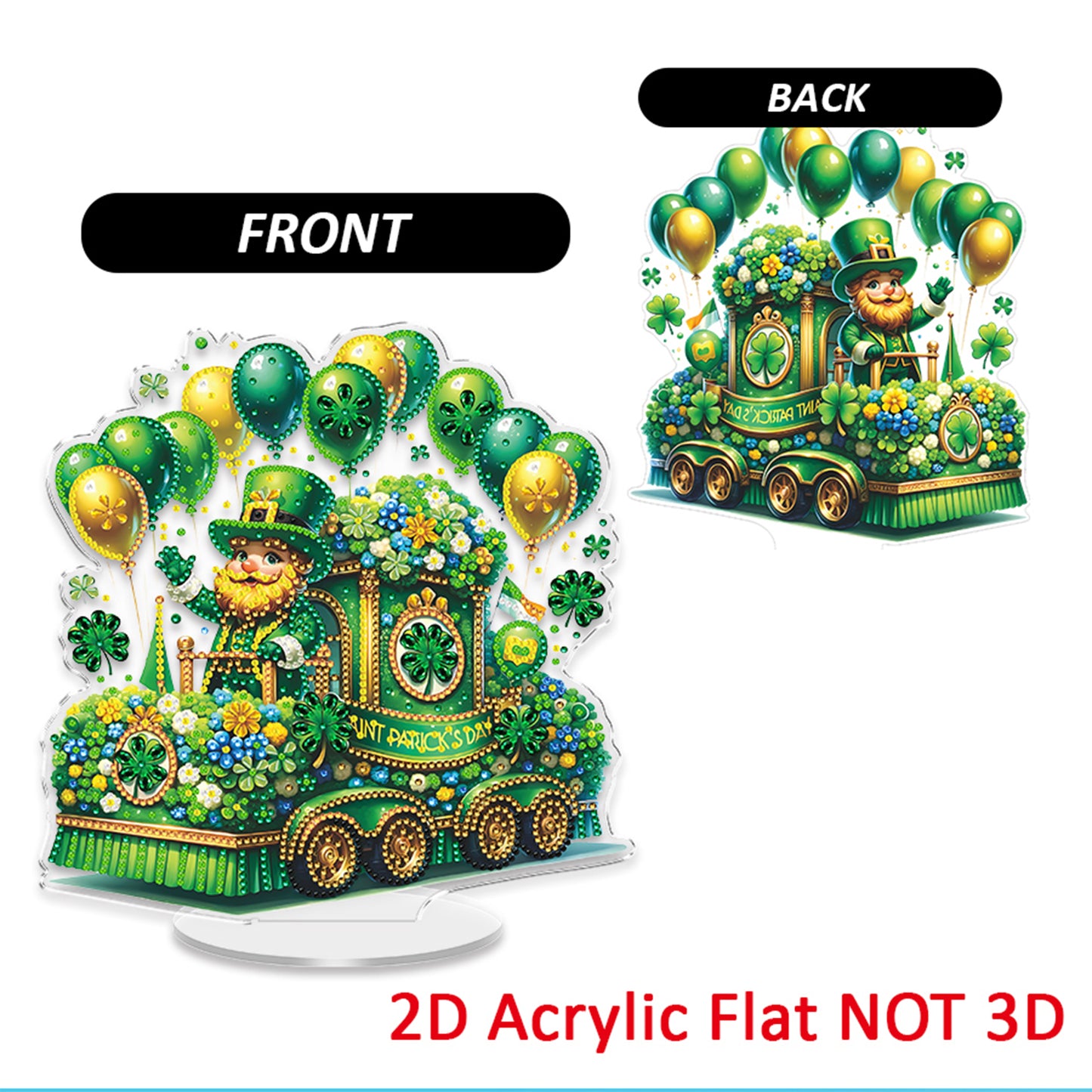 Dwarf DIY 2D Flat Acrylic Diamond Painting Art Tabletop Ornaments Kit Home Decor