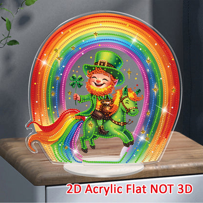 Rainbow DIY 2D Flat Acrylic Diamond Painting Art Tabletop Ornaments Home Decor