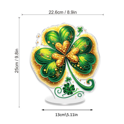 Plants DIY 2D Flat Acrylic Diamond Painting Art Tabletop Ornament for Home Decor