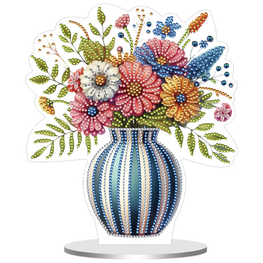 2D Flat Bouquet DIY Diamond Painting Tabletop Ornaments Kit for Home Decor Gift