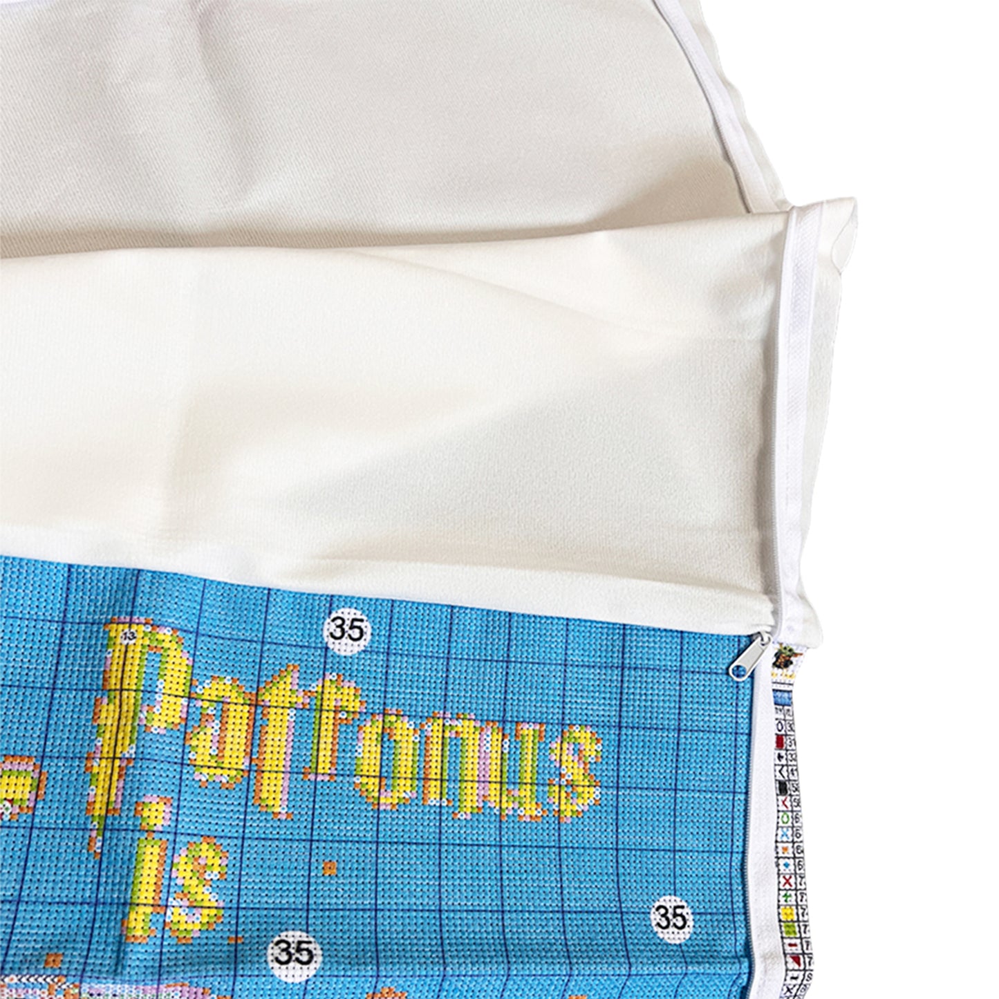 Cat 11CT DIY Stamped Cross Stitch Pillow Kit 45x45cm for Adults Home Decor (C)