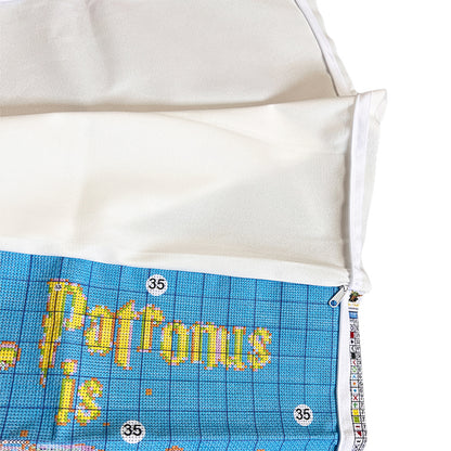 Dog 11CT DIY Stamped Cross Stitch Pillow Kit 45x45cm for Adults Home Decor (I)