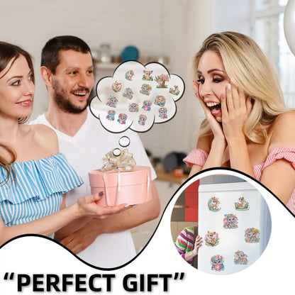 30Pcs Cute Animal Diamond Art Magnets Refrigerator for Adults DIY Home Decor