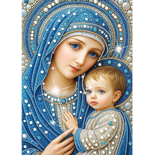 Madonna And Child - Special Shaped Drill Diamond Painting 30*40CM