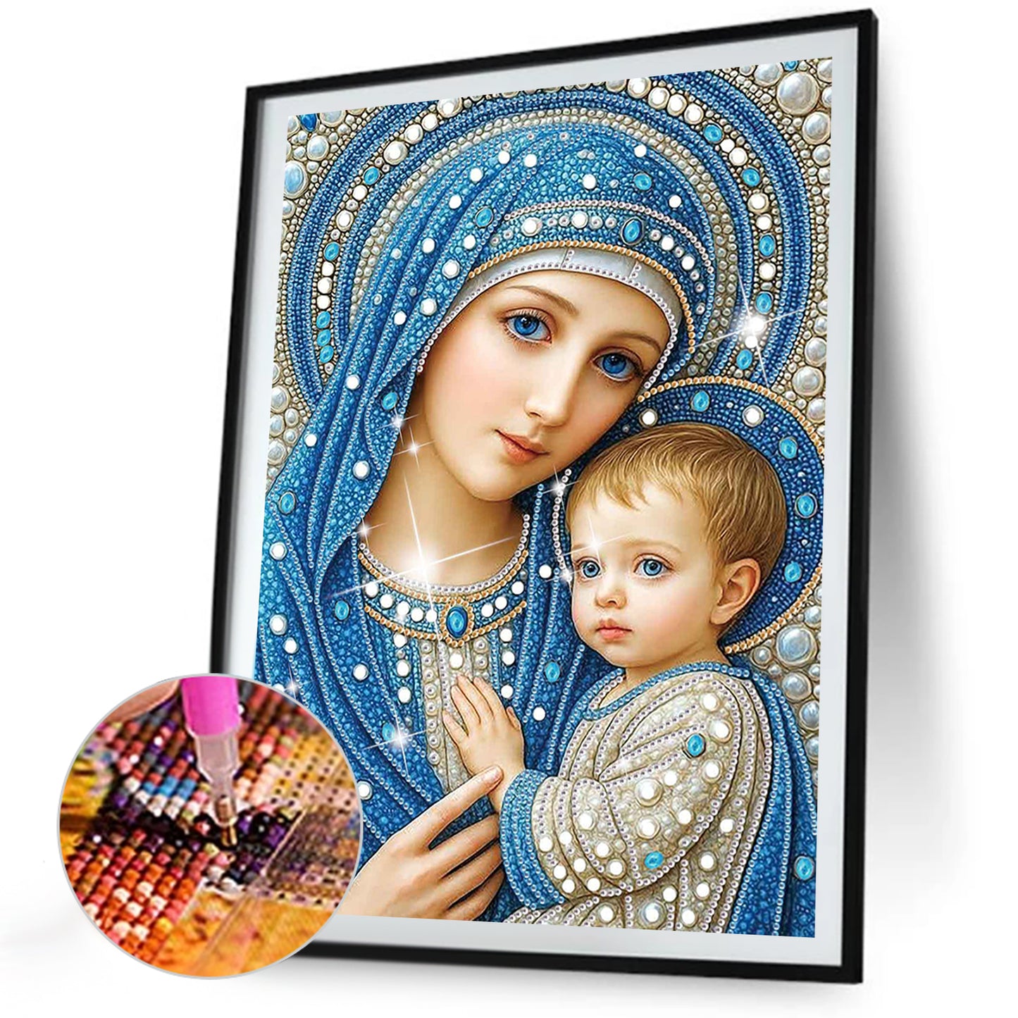 Madonna And Child - Special Shaped Drill Diamond Painting 30*40CM