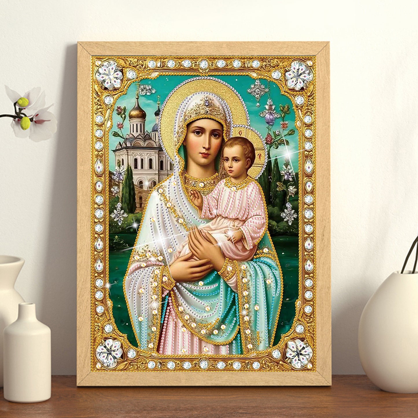 Madonna And Child - Special Shaped Drill Diamond Painting 30*40CM