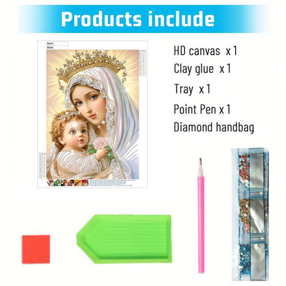 Madonna And Child - Special Shaped Drill Diamond Painting 30*40CM