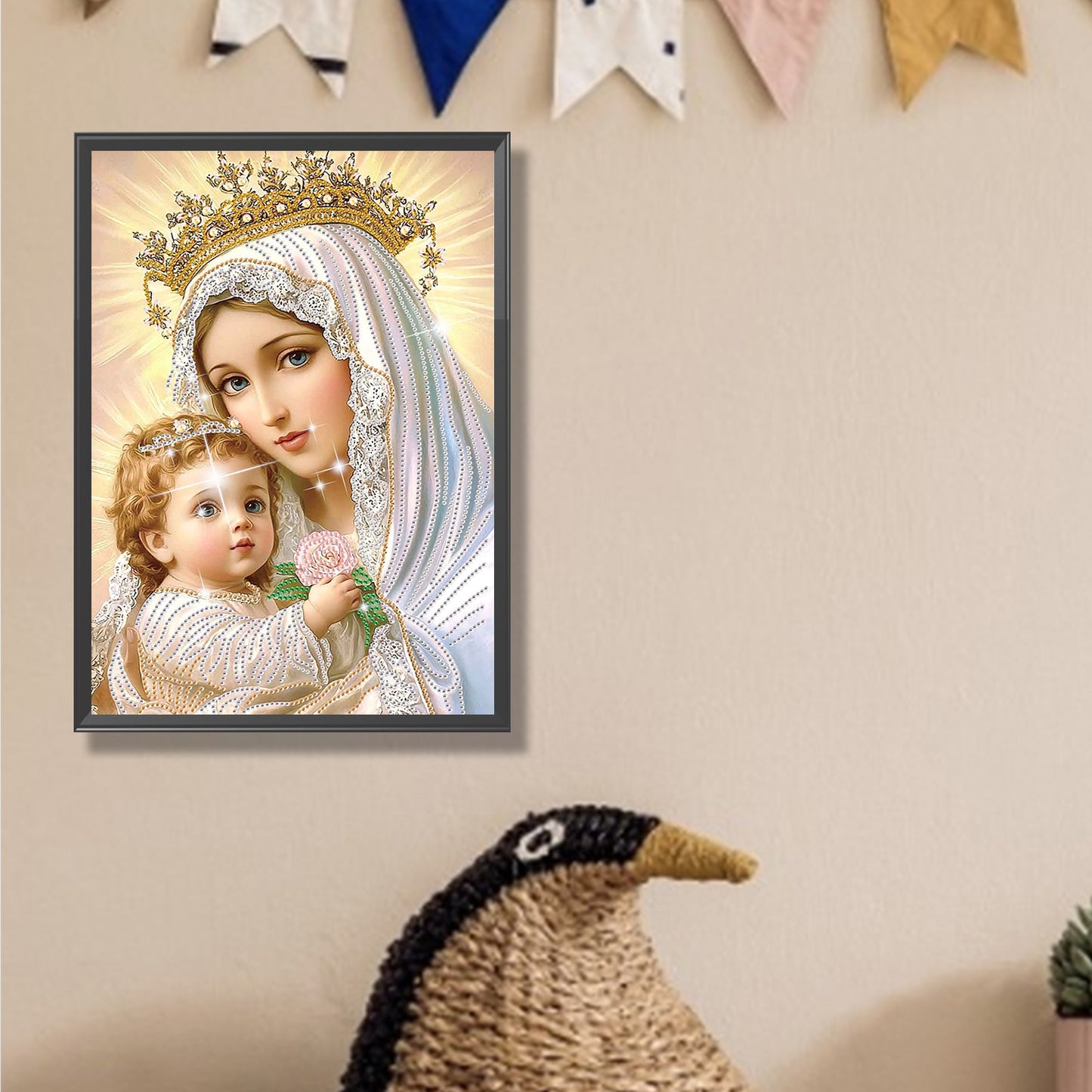 Madonna And Child - Special Shaped Drill Diamond Painting 30*40CM