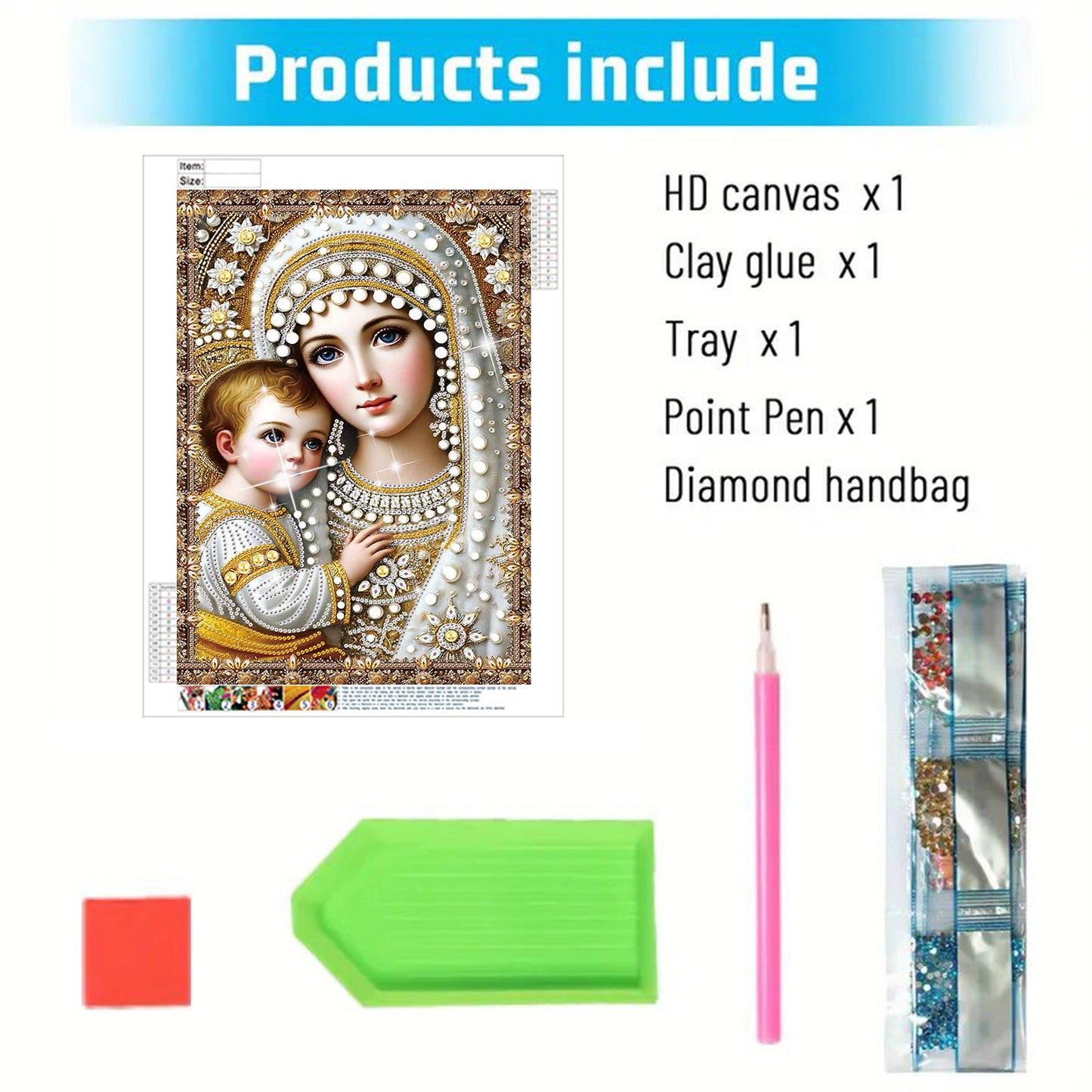 Madonna And Child - Special Shaped Drill Diamond Painting 30*40CM