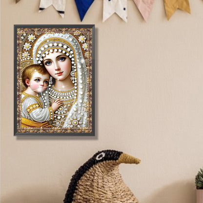 Madonna And Child - Special Shaped Drill Diamond Painting 30*40CM