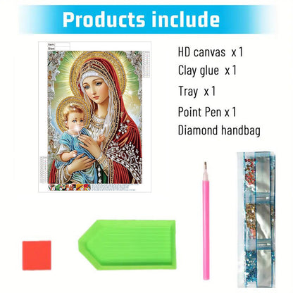 Madonna And Child - Special Shaped Drill Diamond Painting 30*40CM