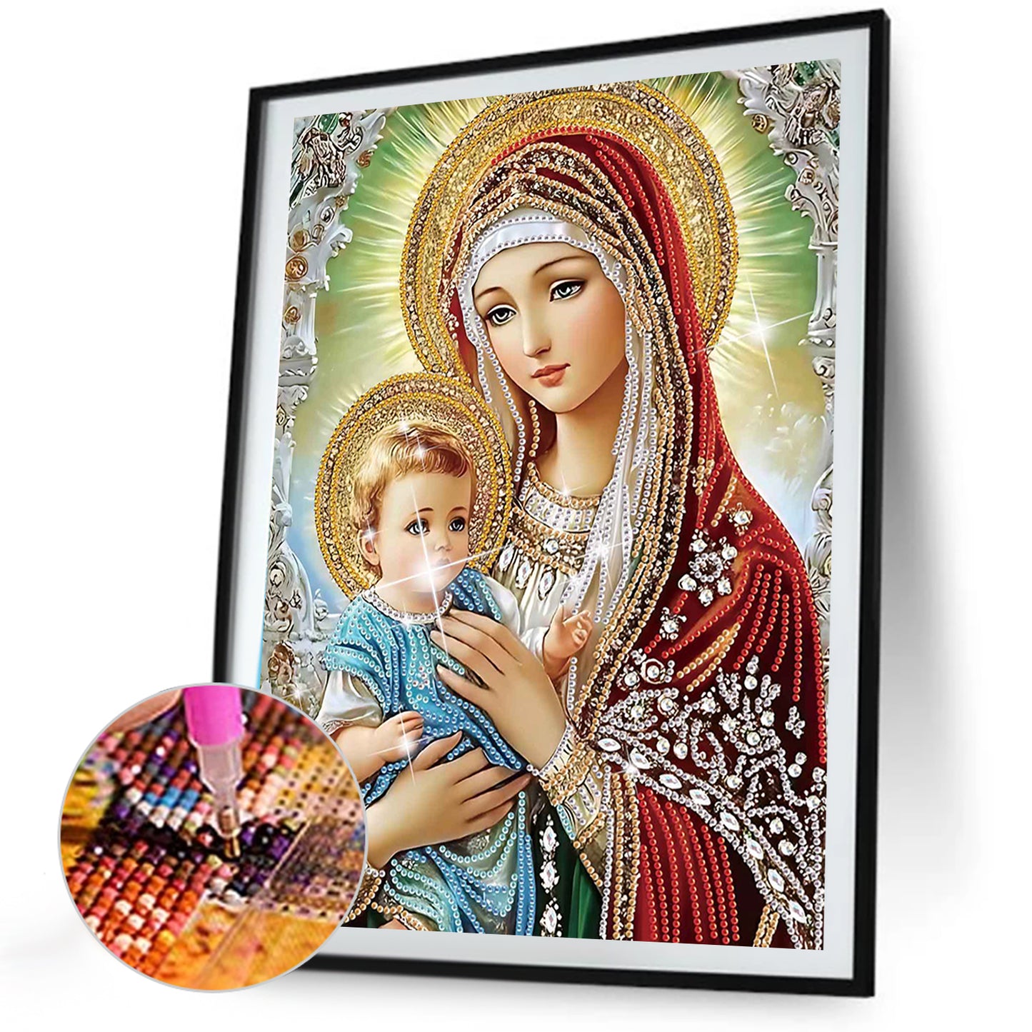 Madonna And Child - Special Shaped Drill Diamond Painting 30*40CM
