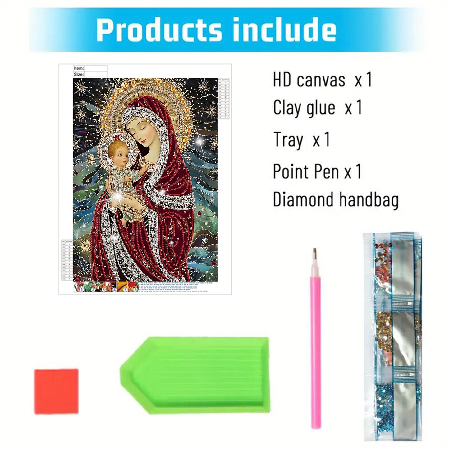 Madonna And Child - Special Shaped Drill Diamond Painting 30*40CM