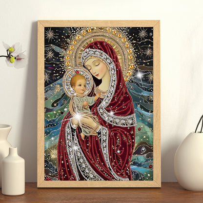 Madonna And Child - Special Shaped Drill Diamond Painting 30*40CM