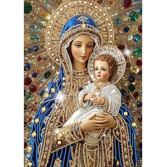 Madonna And Child - Special Shaped Drill Diamond Painting 30*40CM