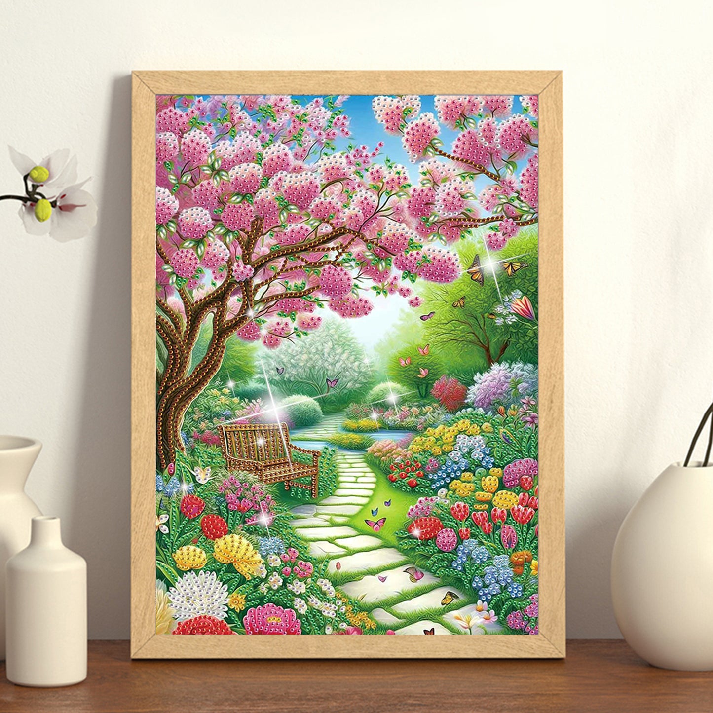 Flower Path - Special Shaped Drill Diamond Painting 30*40CM
