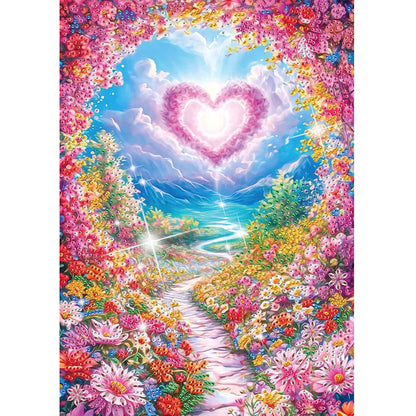 Flower Path - Special Shaped Drill Diamond Painting 30*40CM