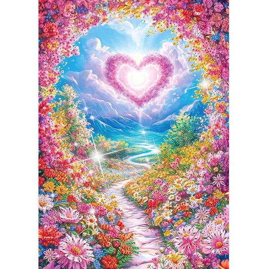 Flower Path - Special Shaped Drill Diamond Painting 30*40CM