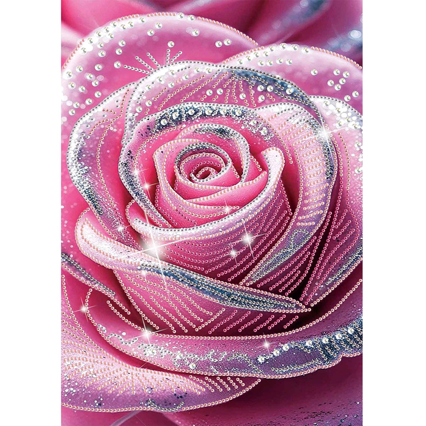Dreamy Pink Rose - Special Shaped Drill Diamond Painting 30*40CM