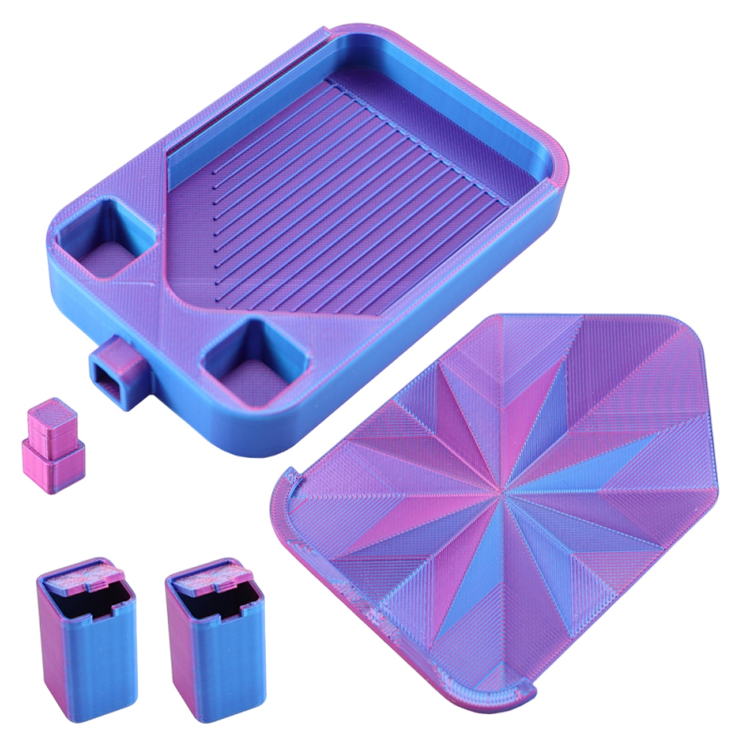 Diamond Painting Storage Container Tray for Diamond Art Beads (Blue Purple)