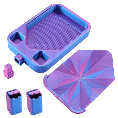 Diamond Painting Storage Container Tray for Diamond Art Beads (Blue Purple)
