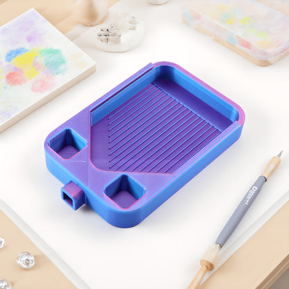 Diamond Painting Storage Container Tray for Diamond Art Beads (Blue Purple)