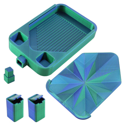 Diamond Painting Storage Container Tray with Stopper Lid for DIY Crafts (Teal)