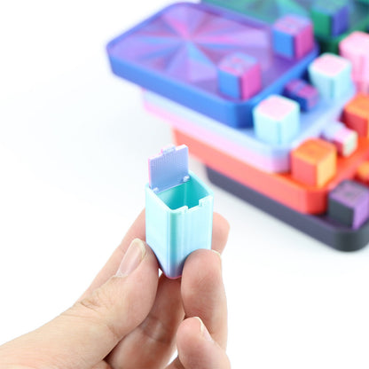 Diamond Painting Storage Container Tray with Stopper Lid for DIY Crafts (Teal)