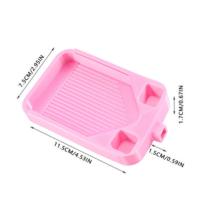 Diamond Painting Storage Container Tray with Stopper Lid for DIY Crafts (Pink)