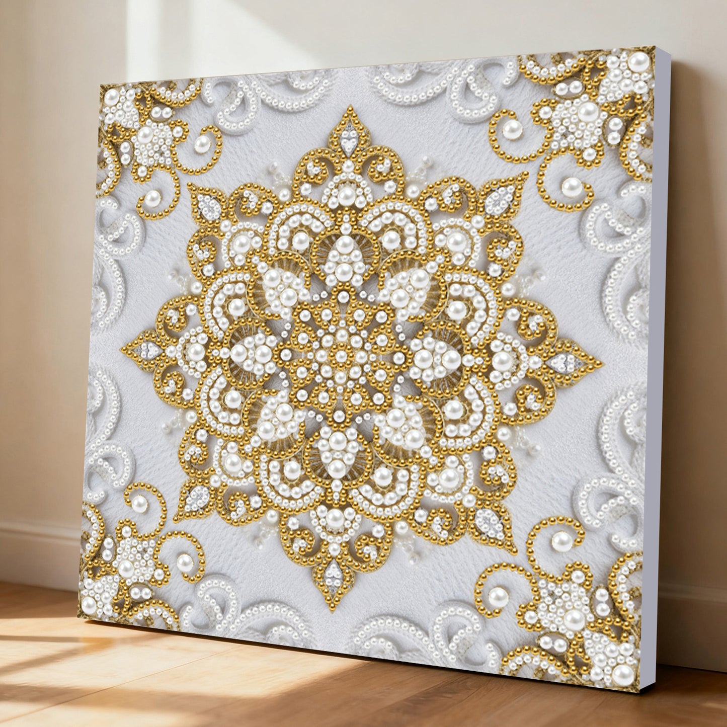 Mandala - DIY Pearl Gem Art Diamond Painting Kits With Framefor Home Decor -25x25cm