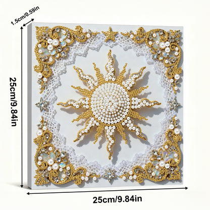 Shimmering Pearls - DIY Pearl Gem Art Diamond Painting Kits With Framefor Home Decor -25x25cm