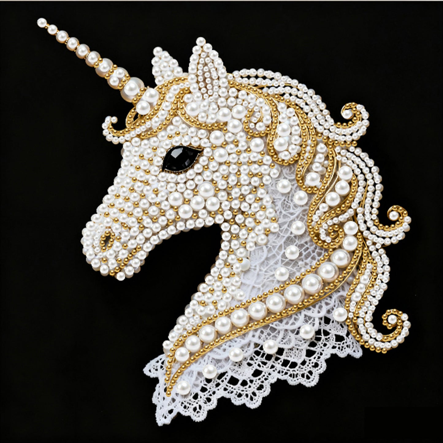 Unicorn - DIY Pearl Gem Art Diamond Painting Kits With Framefor Home Decor -25x25cm