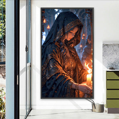 Fantasy Warrior Woman - Full Square Drill Diamond Painting 40*70CM