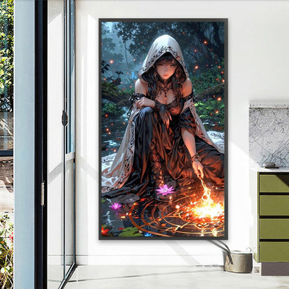 Fantasy Warrior Woman - Full Square Drill Diamond Painting 40*70CM