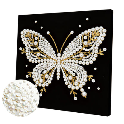 Butterfly - DIY Pearl Gem Art Diamond Painting Kits With Framefor Home Decor -25x25cm
