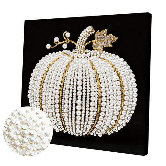 Pumpkin - DIY Pearl Gem Art Diamond Painting Kits With Framefor Home Decor -25x25cm