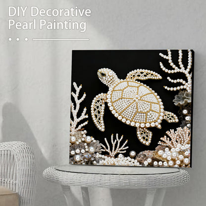 Sea Turtles - DIY Pearl Gem Art Diamond Painting Kits With Framefor Home Decor -25x25cm
