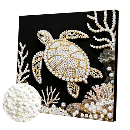Sea Turtles - DIY Pearl Gem Art Diamond Painting Kits With Framefor Home Decor -25x25cm