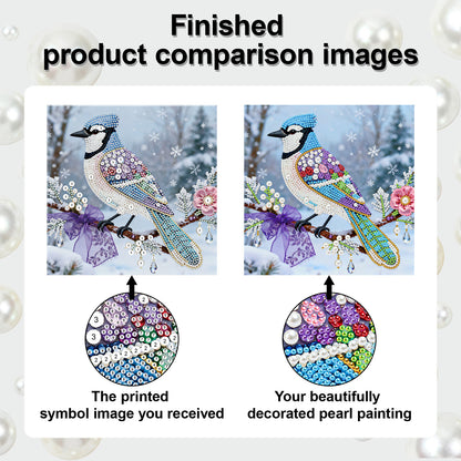 Little Bird - DIY Pearl Gem Art Diamond Painting Kits With Framefor Home Decor -25x25cm
