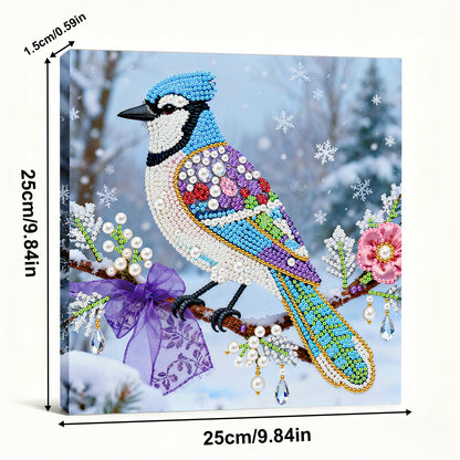 Little Bird - DIY Pearl Gem Art Diamond Painting Kits With Framefor Home Decor -25x25cm